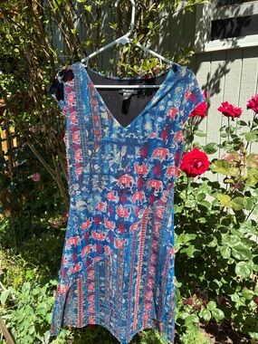 Desigual Boho Elephant Print Gauze midi Dress